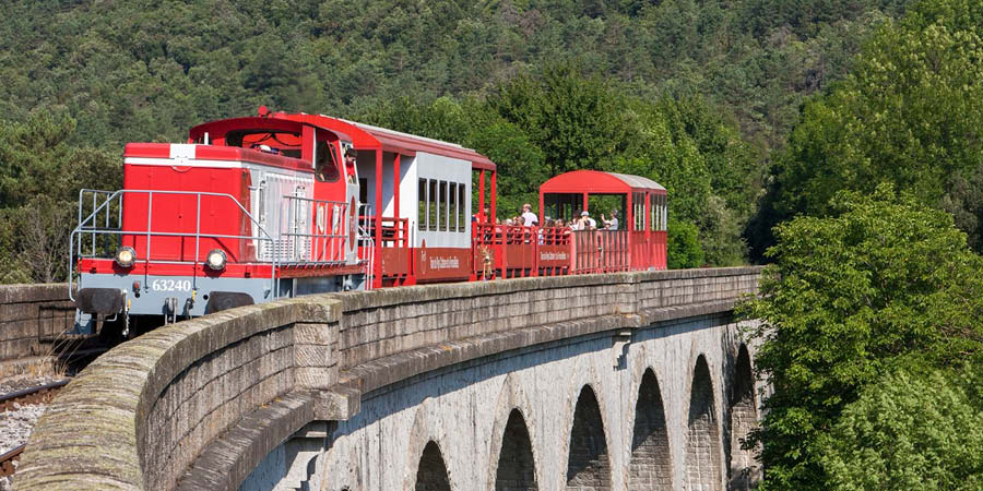 Riding the Little Red Train through the Pyrenees